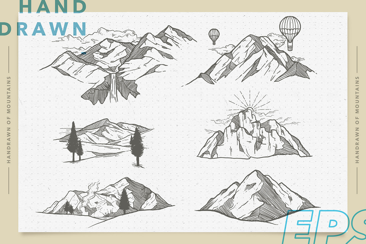 illustration of mountains, an Object Graphic by beetlepixels (Photo 1 of 5)