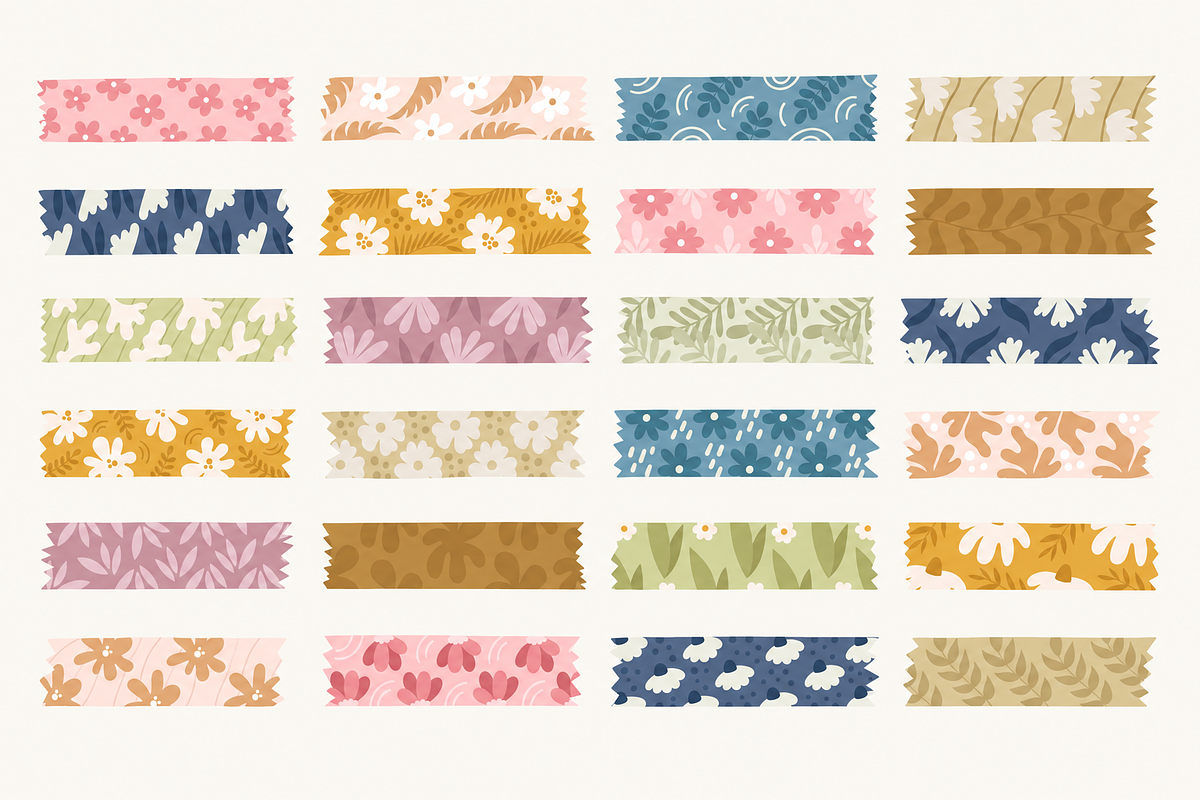 Hand Drawn Washi Tape Clipart, a Decorative Illustration by Anna Studio (Photo 10 of 12)