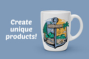 anchor and natural scenery, a Seasonal Illustration by gunaonedesign (Thumbnail 2 of 6)