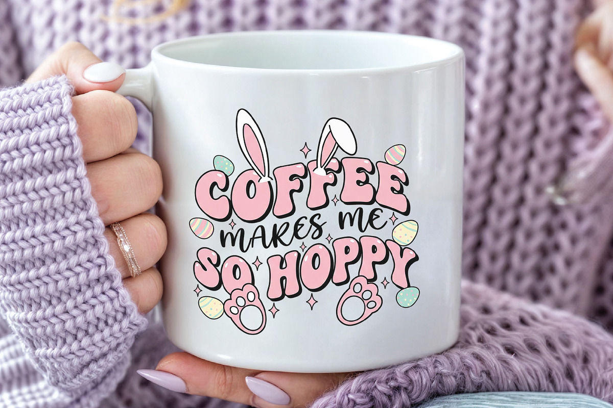 Coffee Makes Me So Hoppy PNG, an Illustration by CraftArtStudio (Photo 3 of 4)