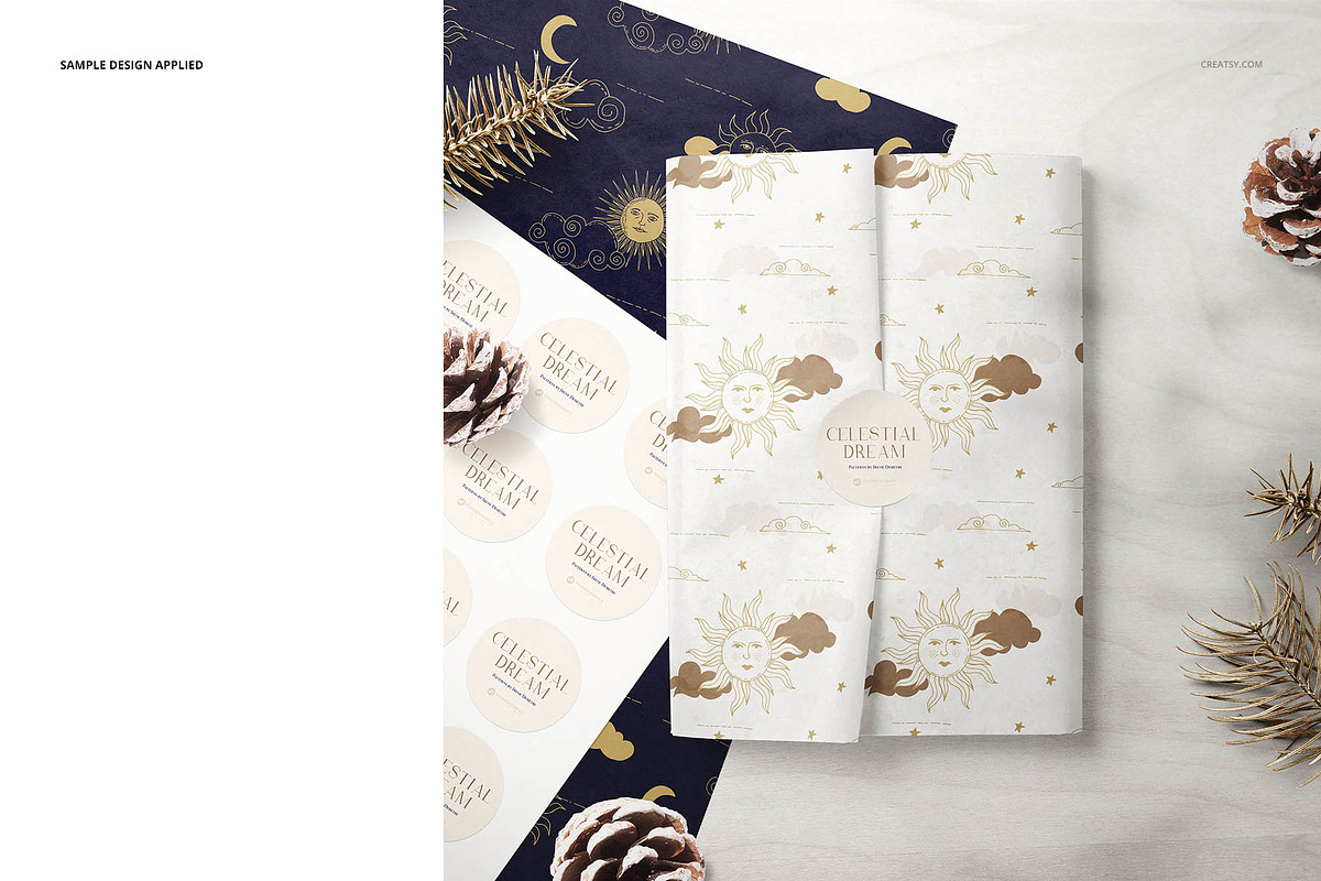 Gifts Wrapping Tissue Paper Mockup, a Packaging Mockup by creatsy5 (Photo 4 of 24)