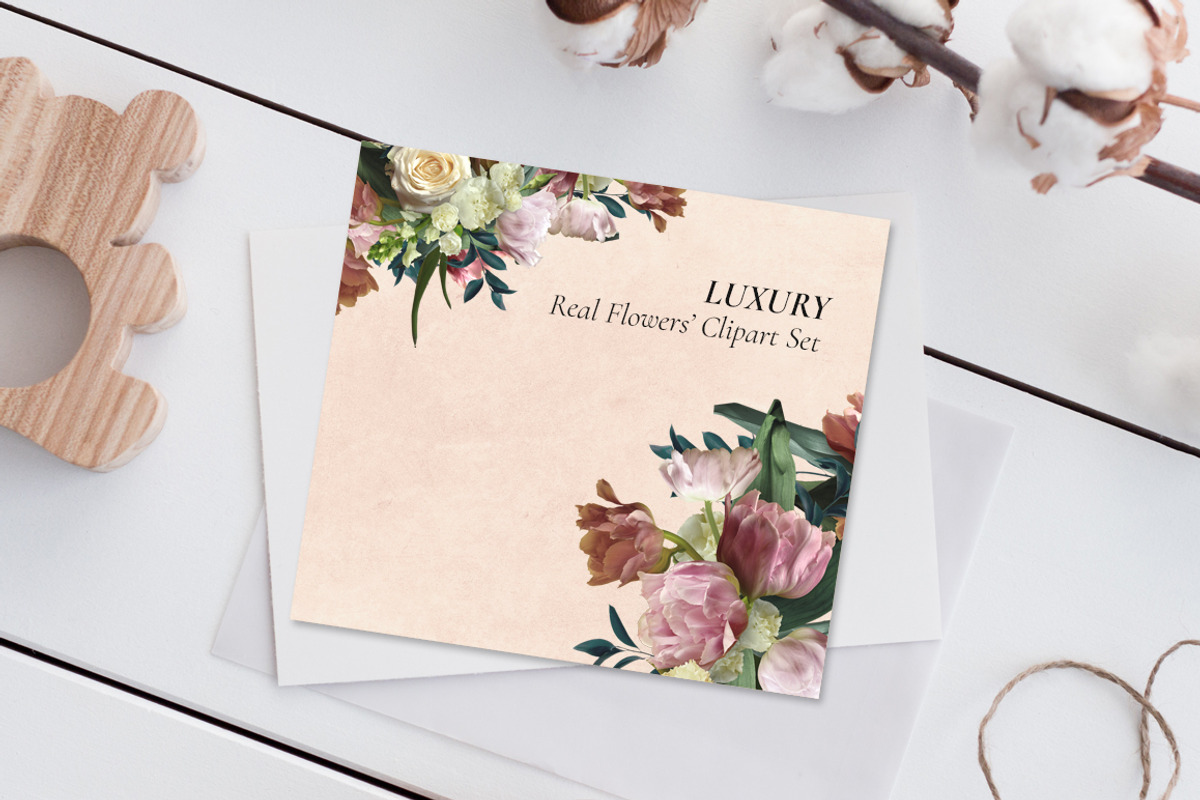 Luxury - REAL flowers' clipart set, an Illustration by CreativeFolks (Photo 7 of 9)