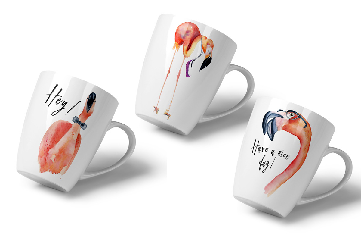 Boho flamingo Watercolor set, an Illustration by Evgeniia (Photo 6 of 10)