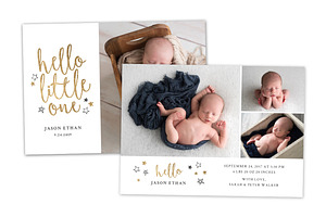 Birth Announcement Template CB127