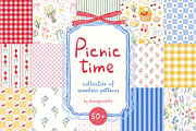 Picnic time - whimsy summer patterns, a Pattern Graphic by alenaganzhela (Thumbnail 1 of 16)