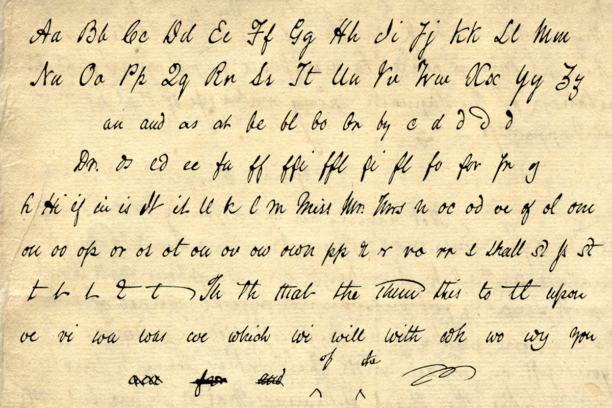 Douglass Pen, a vintage cursive font. preview 2