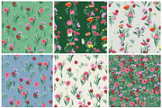 48 vector floral patterns, a Pattern Graphic by Alena Stoyko design (Thumbnail 10 of 19)
