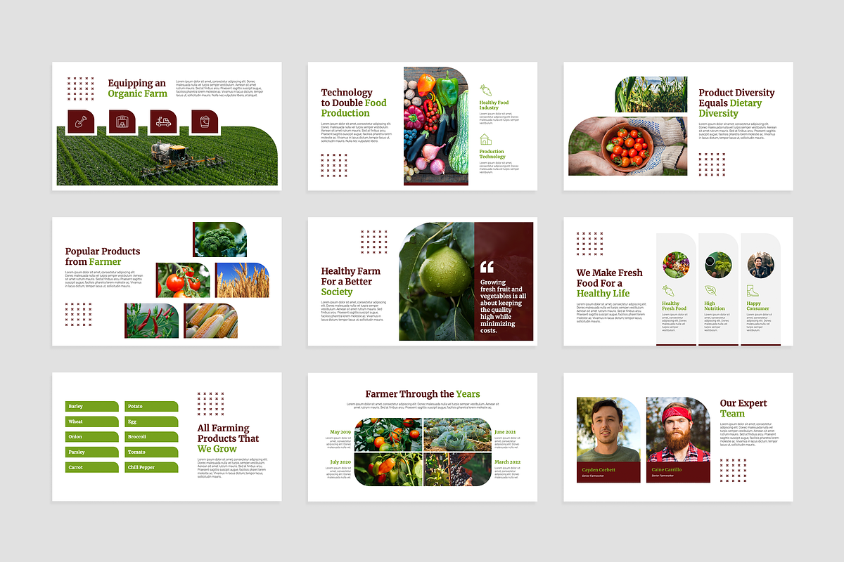 Farming PowerPoint Template, a Presentation Template by Flat Icons