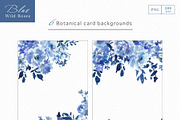Watercolor Blue Roses with Birds, an Object Graphic by Sawango Designs (Thumbnail 8 of 13)