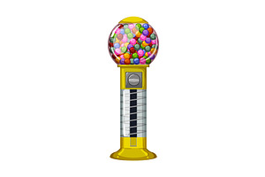 Food Bubblegum Machine Cartoon