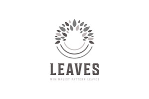 minimalist leaves circle logo icon, a Branding & Logo Template by Pyruos ID