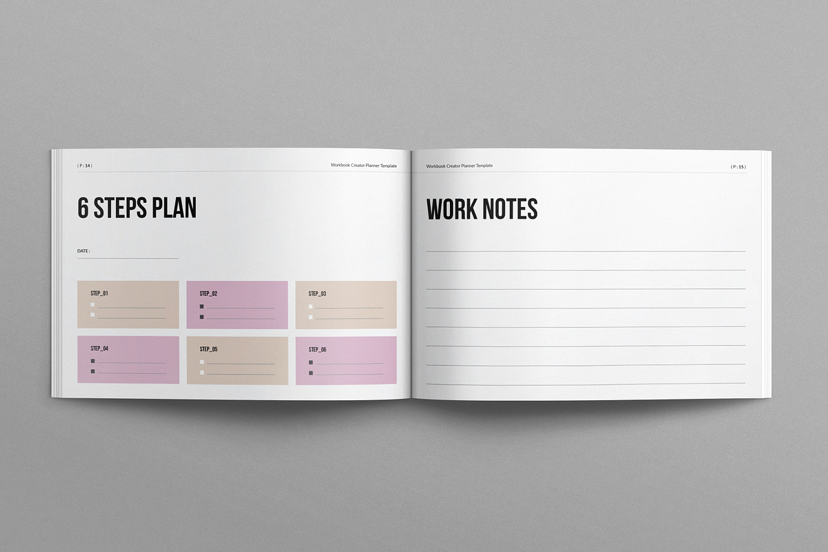 Workbook Creator Planner Landscape, a Magazine Template by E-Type (Photo 6 of 7)