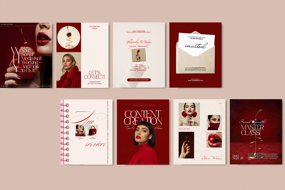RED | Social Media Kit, a Social Media Template by My Template Studio (Photo 12 of 16)