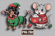 Christmas Animal Sublomation Bundle, an Animal Illustration by protabsorkar11 (Thumbnail 7 of 9)
