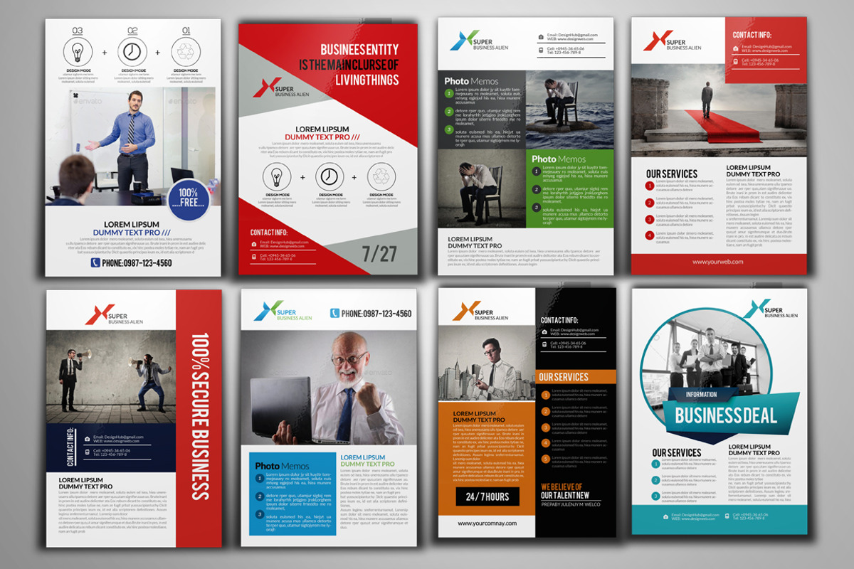 100 Fresh Business Flyers Bundle, a Flyer Template by Psd Templates (Photo 2 of 15)