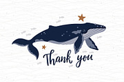Cute Whales. Characters & patterns, an Animal Illustration by MagicForestory (Thumbnail 12 of 12)