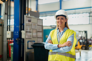 Female engineer or technician, an Industrial Photo by HalfPoint