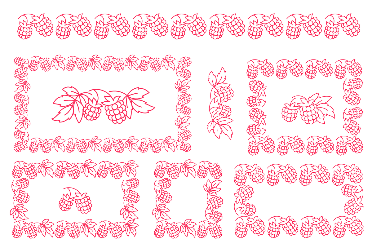 Raspberry Line Art, Vector Set, an Object Graphic by Ilia Design (Photo 5 of 10)