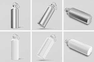 Sports Aluminium Bottle Mockup