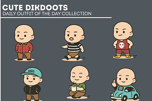 Cute Dikdoots – Chibi Character, a Person Illustration by Dikdoots