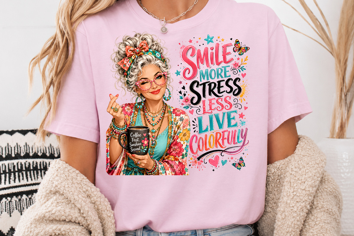 Stress Less Live Colorfully PNG, a Seasonal Illustration by Rose Art (Photo 3 of 4)