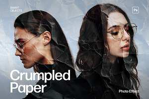 Crumpled Paper Photo Effect Template, a Layer Style Add-On by DesignerCandies