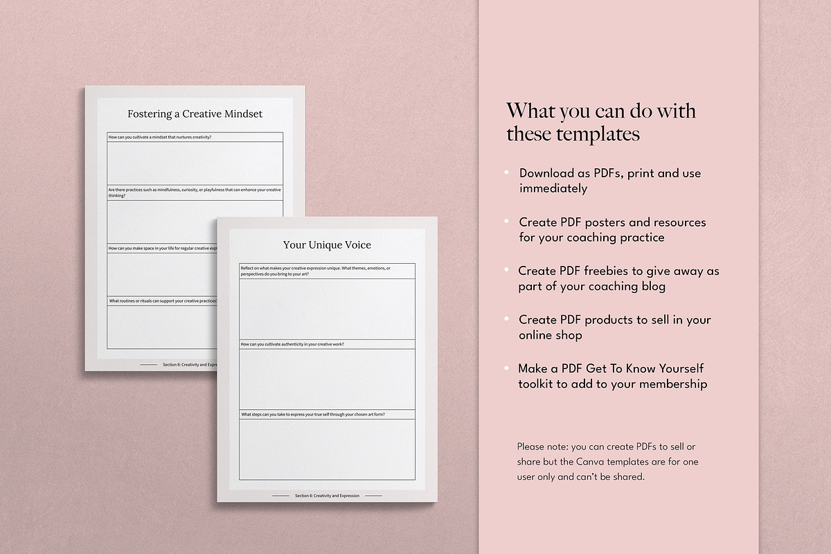 Self-Discovery eBook Canva Templates, a Templates & Theme by Miri Campbell (Photo 10 of 10)