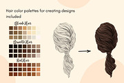 Fashion Hairstyle Sketch PNG Bundle, an Illustration by The Best Digital Plaza (Thumbnail 3 of 7)
