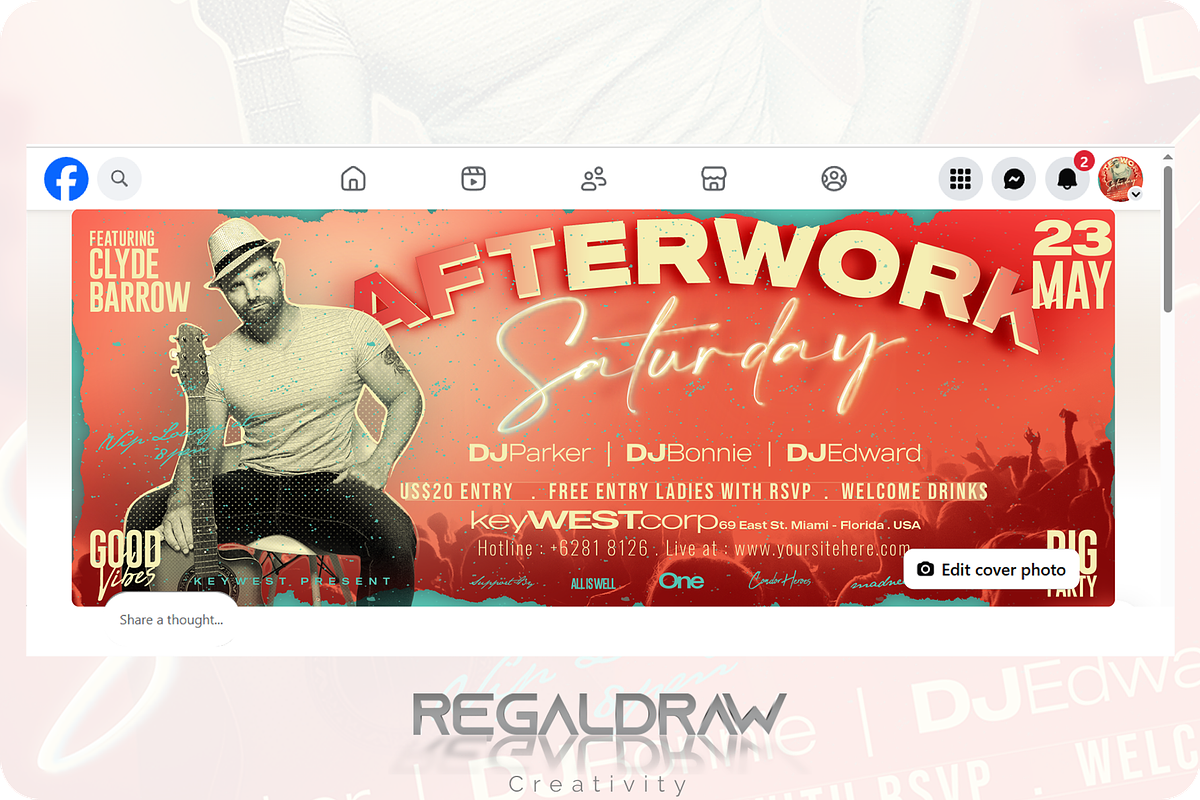 Club Party Social media Template, a Social Media Template by regalDRAW (Photo 2 of 5)