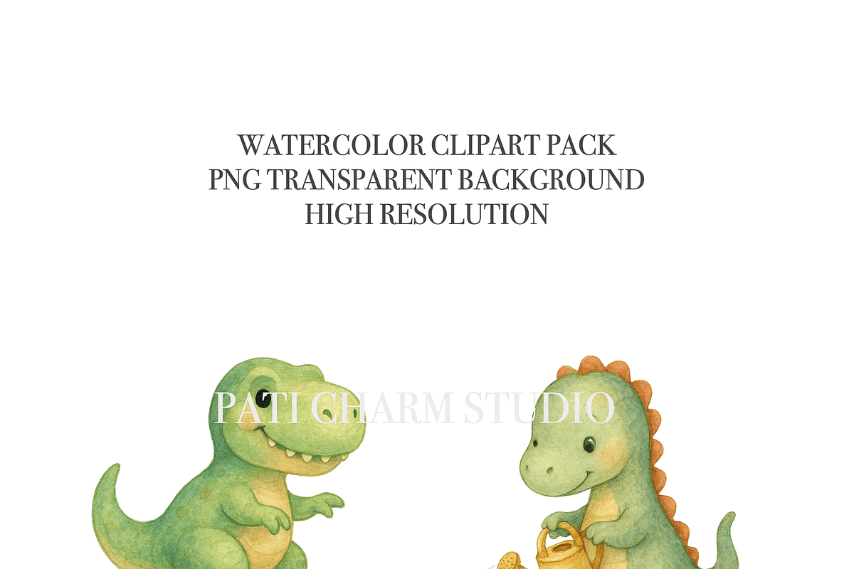 21 Baby Dinosaur Clipart, an Illustration by Pati Charm Studio (Photo 4 of 8)