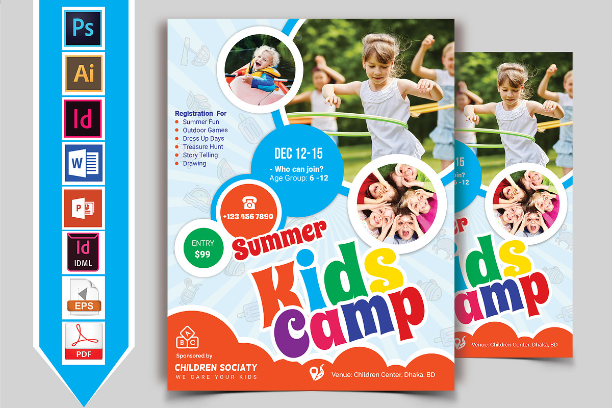 10 Kids Summer Camp Flyers 90% OFF, a Flyer Template by Imagine Design Studio (Photo 9 of 12)