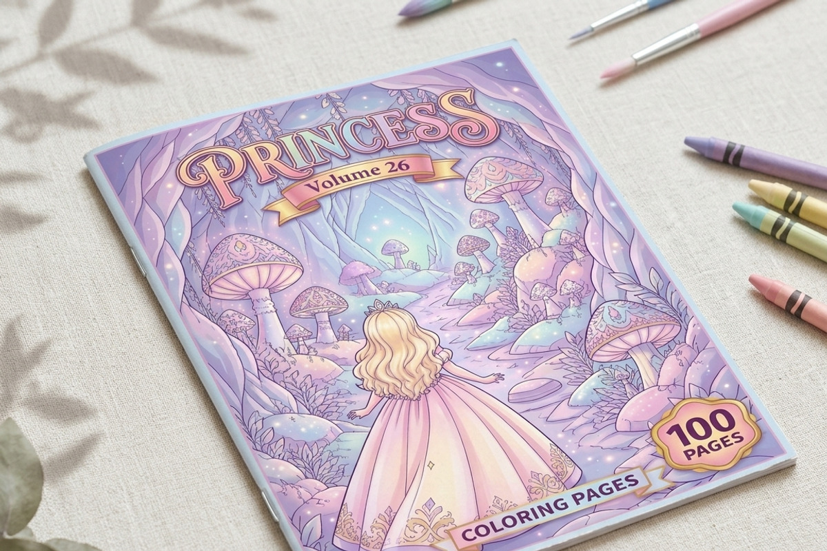 Magical Princess Coloring Book Vol26, a Person Illustration by ikarifq shop (Photo 2 of 7)