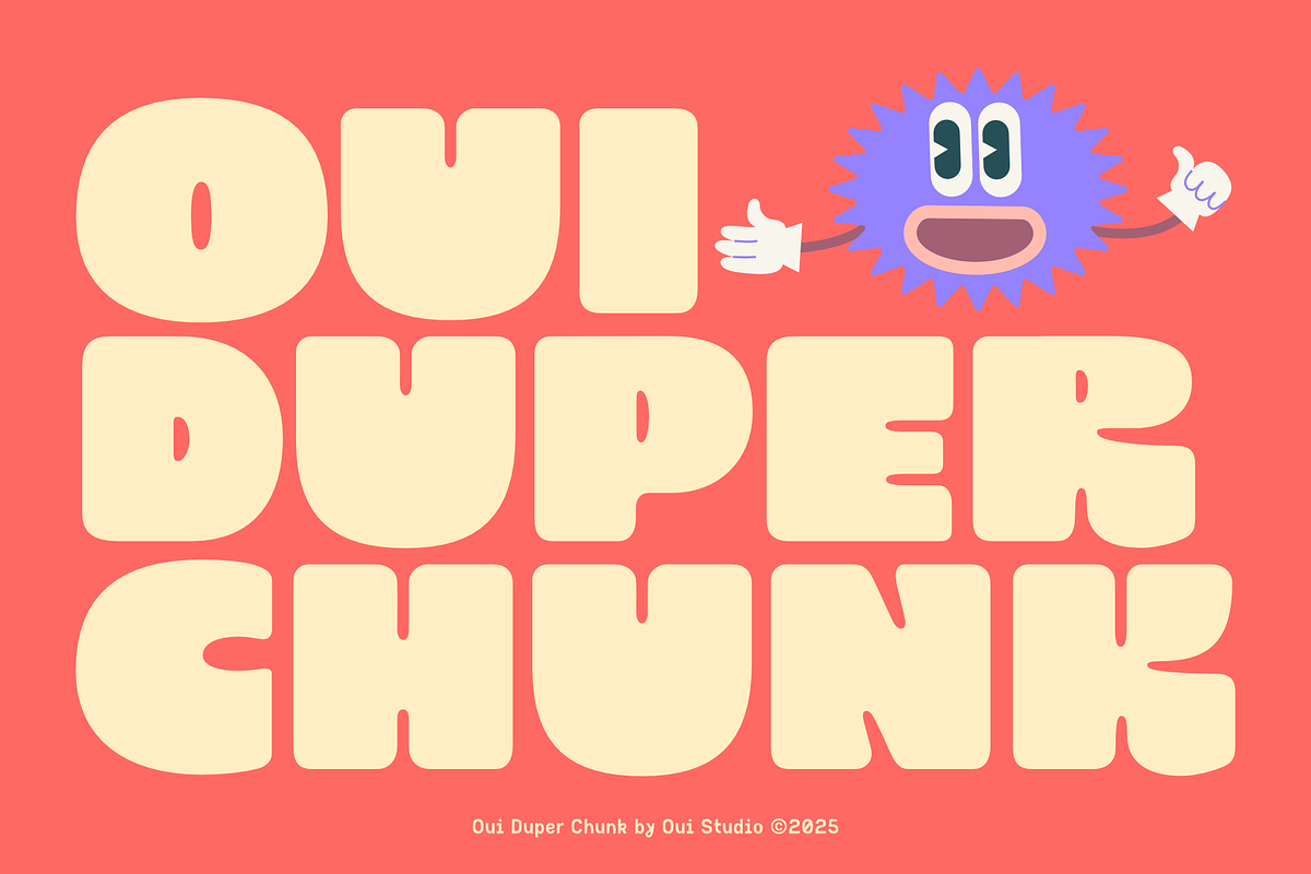 Duper Chunk Bold and Bubbly Font, a Sans Serif Font by Oui Studio (Photo 1 of 9)