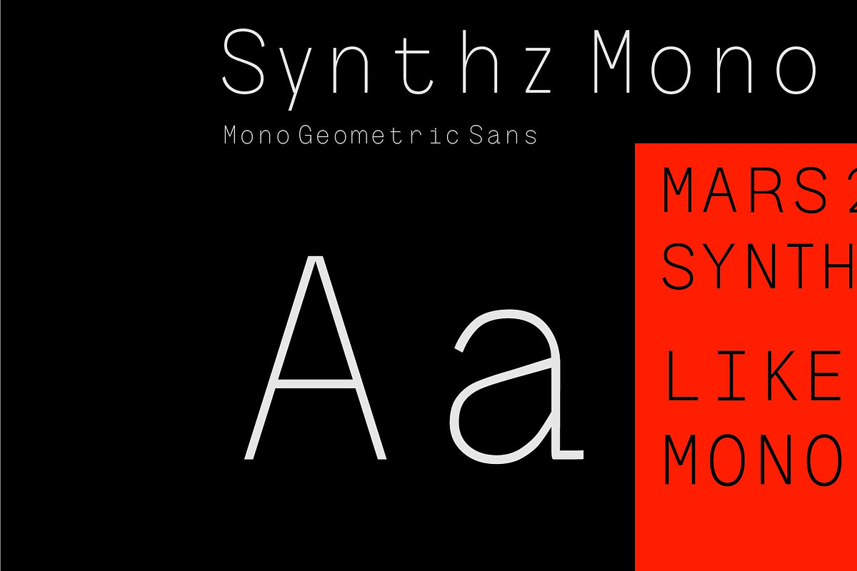 Synthz Mono, a Sans Serif Font by Portion.Labs (Photo 10 of 10)