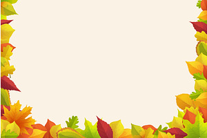 an autumn leaves frame decorative, a Texture Illustration by IfH