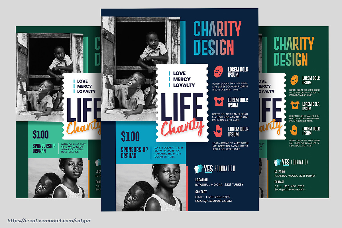 Charity Flyer Template, a Flyer Template by Satgur Graphic Design (Photo 1 of 5)