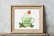 Let It Snow Christmas Coffee PNG, an Illustration by Creative Art (Thumbnail 5 of 6)