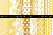 Seamless Gold Mod Geometrics, a Pattern Graphic by Melissa Held Designs (Thumbnail 1 of 6)