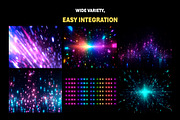 250+ Dots Neon Light Overlay Effects, an Object Graphic by Mikel Blazgad (Thumbnail 3 of 10)