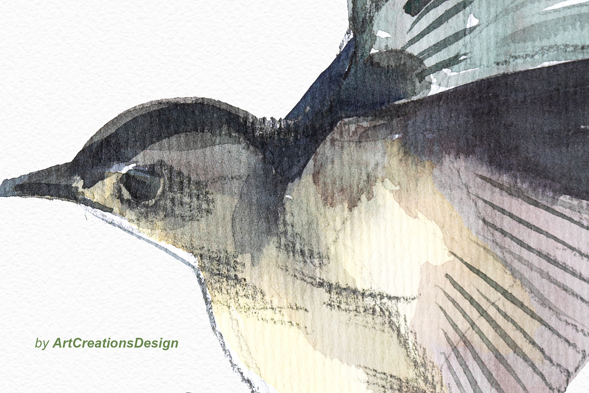 Watercolor Birdhouse Clipart Set, a Seasonal Illustration by ArtCreationsDesign (Photo 3 of 12)