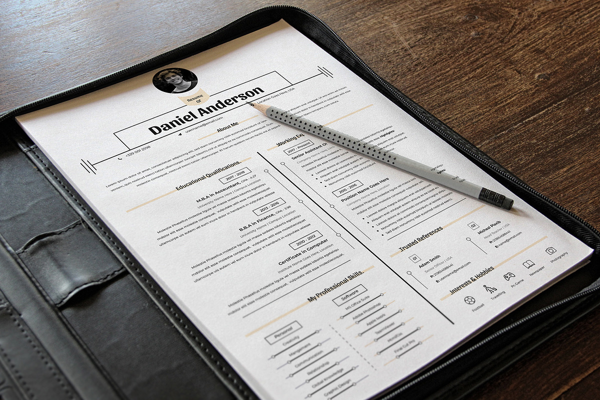 Resume Cv Template Word Apple Pages, a Resume Template by Tbunny (Photo 3 of 4)
