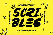 Scribles – A Brush Font, a Handwritten Font by overlaytemplates (Thumbnail 1 of 5)
