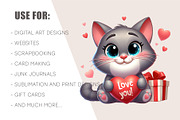 Cartoon cat in love. Valentine's Day, an Animal Illustration by KENO Mascots (Thumbnail 8 of 8)