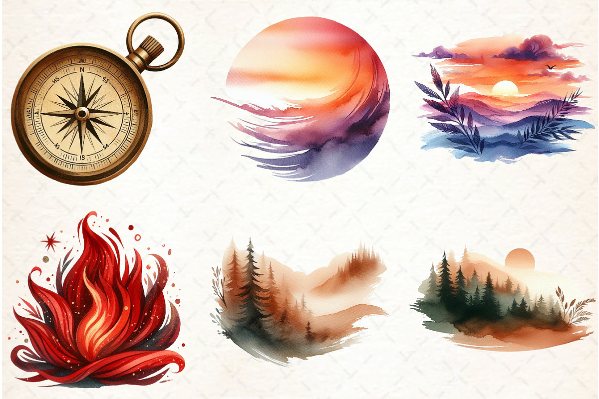 Camping Mode Brushstroke Sublimation, an Illustration by Libby Wishes (Photo 3 of 12)