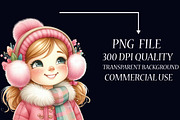 Watercolor Christmas Kids Clipart, an Illustration by Libby Wishes (Thumbnail 6 of 7)