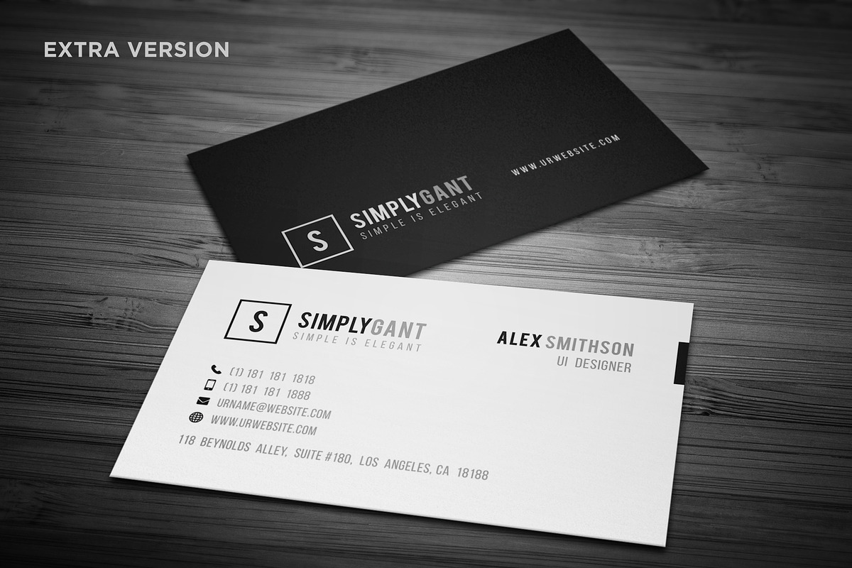 Sleek Minimal Business Cards, a Business Card Template by Galaxiya (Photo 5 of 11)