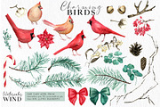 Christmas Teal Clipart Cardinal Bird, an Illustration by Ksenia Shmakova (Thumbnail 6 of 16)