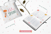 Spring elements, patterns, lettering, a Decorative Illustration by hanifa_design (Thumbnail 5 of 8)