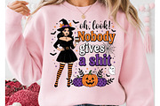 Nobody Gives a Witch PNG Halloween, a Seasonal Illustration by DreamCafeArt (Thumbnail 2 of 7)