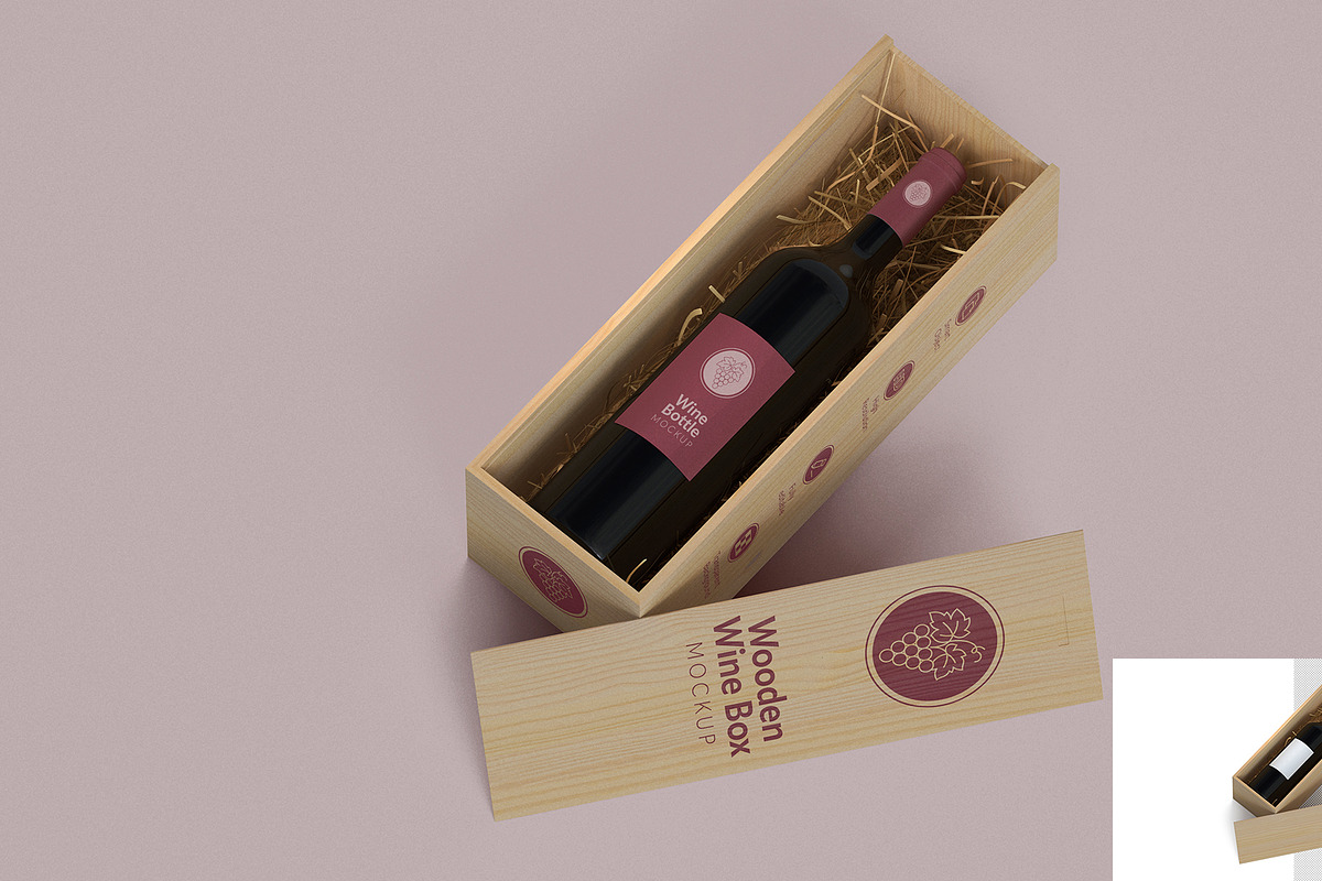 Wooden Wine Box Mockup, a Packaging Mockup by McLittle Stock (Photo 4 of 4)
